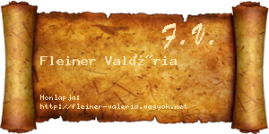 Fleiner Valéria névjegykártya